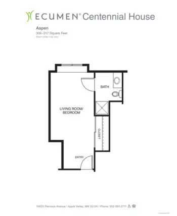 Floorplan of Centennial House, Assisted Living, Memory Care, Apple Valley, MN 1