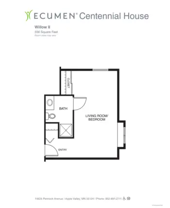 Floorplan of Centennial House, Assisted Living, Memory Care, Apple Valley, MN 4