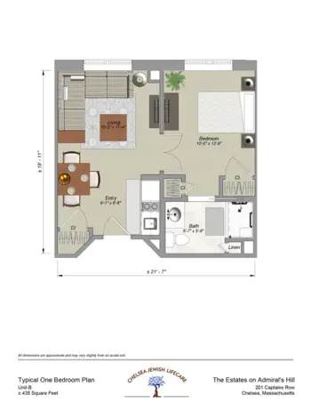 Floorplan of Cohen Florence Levine Estates, Assisted Living, Chelsea, MA 3