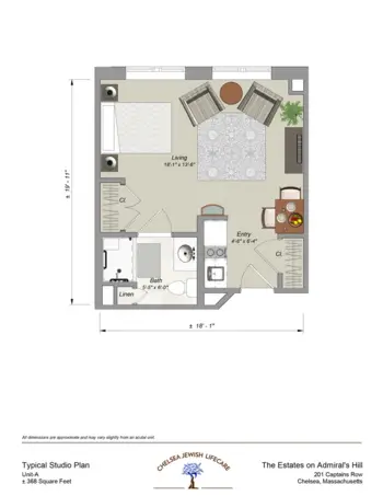 Floorplan of Cohen Florence Levine Estates, Assisted Living, Chelsea, MA 4