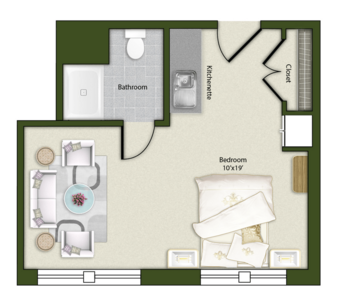 Floorplan of Commonwealth Senior Living at Monument Avenue, Assisted Living, Richmond, VA 2