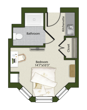 Floorplan of Commonwealth Senior Living at Monument Avenue, Assisted Living, Richmond, VA 3