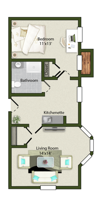 Floorplan of Commonwealth Senior Living at Monument Avenue, Assisted Living, Richmond, VA 4