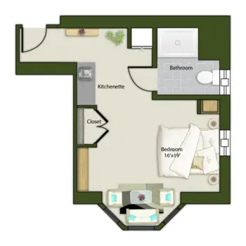 Floorplan of Commonwealth Senior Living at Monument Avenue, Assisted Living, Richmond, VA 7