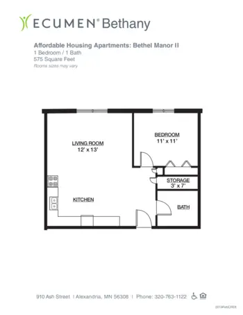 Floorplan of Ecumen Bethel Manor & Winona Shores, Assisted Living, Alexandria, MN 2