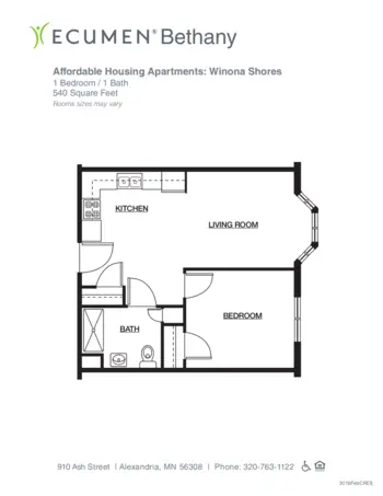 Floorplan of Ecumen Bethel Manor & Winona Shores, Assisted Living, Alexandria, MN 3