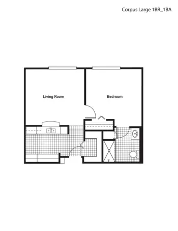 Floorplan of Garden Estates of Corpus Christi, Assisted Living, Corpus Christi, TX 1