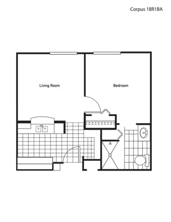 Floorplan of Garden Estates of Corpus Christi, Assisted Living, Corpus Christi, TX 2