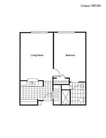 Floorplan of Garden Estates of Corpus Christi, Assisted Living, Corpus Christi, TX 3