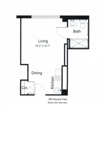 Floorplan of Jewish Senior Life, Assisted Living, Oak Park, MI 1
