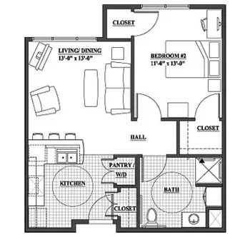 Floorplan of Liberty Village Care, Assisted Living, Tomah, WI 1
