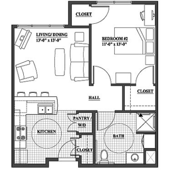 Floorplan of Liberty Village Care, Assisted Living, Tomah, WI 2