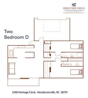 Floorplan of Pacifica Senior Living Heritage Hills, Assisted Living, Hendersonville, NC 1