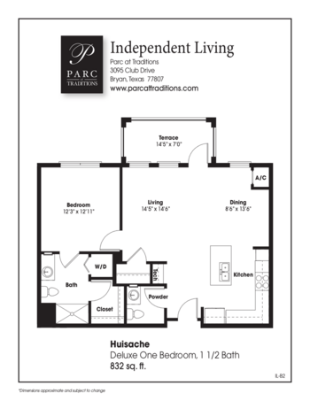 Floorplan of Parc at Traditions, Assisted Living, Bryan, TX 4