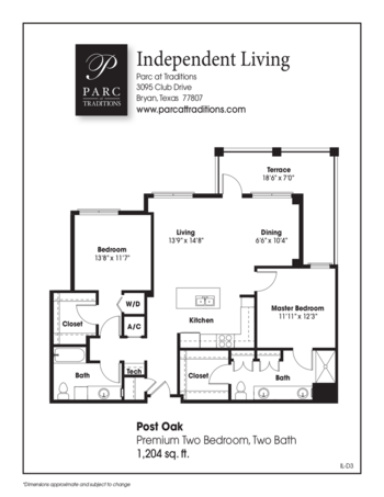 Floorplan of Parc at Traditions, Assisted Living, Bryan, TX 10