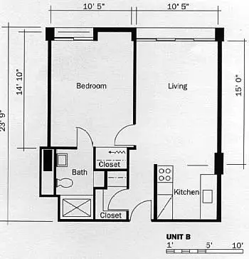 Floorplan of Ravoux Hi-Rise, Assisted Living, Saint Paul, MN 2