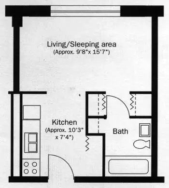 Floorplan of Ravoux Hi-Rise, Assisted Living, Saint Paul, MN 8