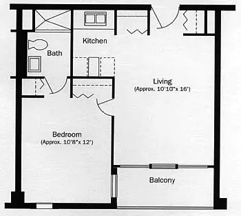 Floorplan of Ravoux Hi-Rise, Assisted Living, Saint Paul, MN 9