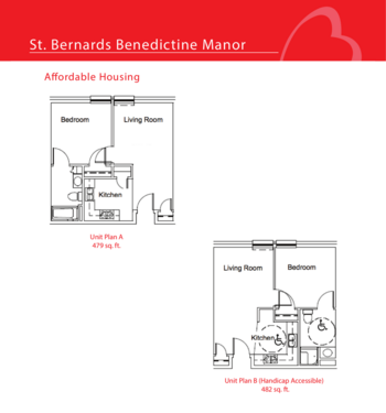 Floorplan of St. Bernards Villa, Assisted Living, Jonesboro, AR 1