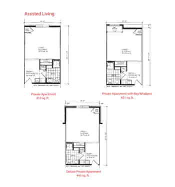 Floorplan of St. Bernards Villa, Assisted Living, Jonesboro, AR 2
