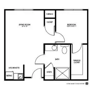 Floorplan of The Fountains, Assisted Living, Memory Care, Bettendorf, IA 3