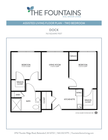 Floorplan of The Fountains, Assisted Living, Memory Care, Bettendorf, IA 5