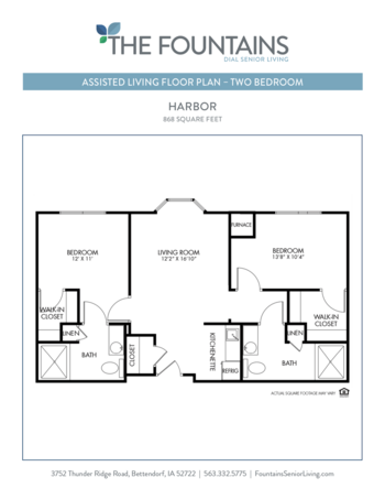 Floorplan of The Fountains, Assisted Living, Memory Care, Bettendorf, IA 8