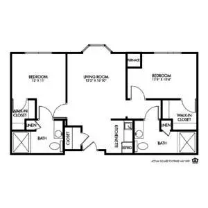 Floorplan of The Fountains, Assisted Living, Memory Care, Bettendorf, IA 9