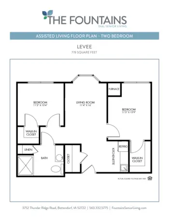 Floorplan of The Fountains, Assisted Living, Memory Care, Bettendorf, IA 11