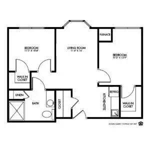 Floorplan of The Fountains, Assisted Living, Memory Care, Bettendorf, IA 12