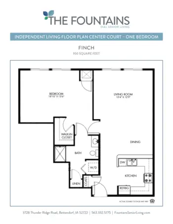 Floorplan of The Fountains, Assisted Living, Memory Care, Bettendorf, IA 20