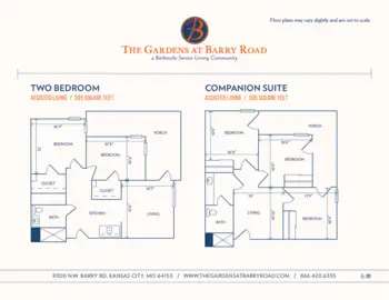 Floorplan of The Gardens at Barry Road, Assisted Living, Memory Care, Kansas City, MO 2