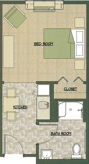 Floorplan of The Pointe at Morris, Assisted Living, Morris, IL 4