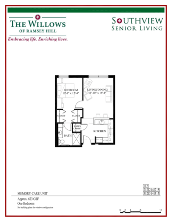 Floorplan of The Willows of Ramsey Hill, Assisted Living, Memory Care, Saint Paul, MN 1