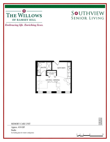 Floorplan of The Willows of Ramsey Hill, Assisted Living, Memory Care, Saint Paul, MN 3