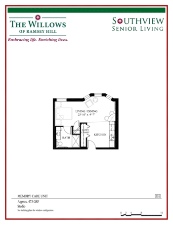 Floorplan of The Willows of Ramsey Hill, Assisted Living, Memory Care, Saint Paul, MN 8