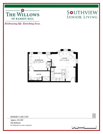 Floorplan of The Willows of Ramsey Hill, Assisted Living, Memory Care, Saint Paul, MN 11