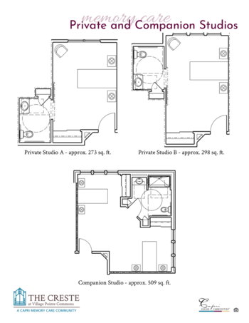 Floorplan of Village Pointe Creste Memory Care, Assisted Living, Memory Care, Grafton, WI 1