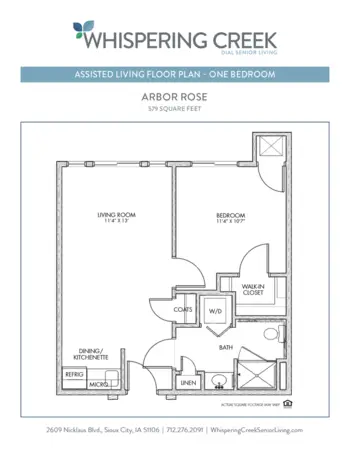 Floorplan of Whispering Creek, Assisted Living, Memory Care, Sioux City, IA 2