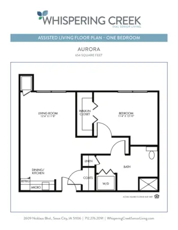 Floorplan of Whispering Creek, Assisted Living, Memory Care, Sioux City, IA 8