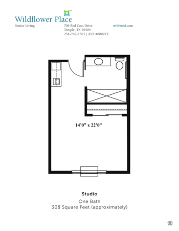 Floorplan of Wildflower Place, Assisted Living, Temple, TX 1