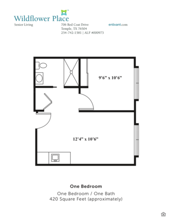 Floorplan of Wildflower Place, Assisted Living, Temple, TX 2