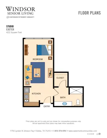 Floorplan of Windsor Senior Living, Assisted Living, Dallas, TX 2