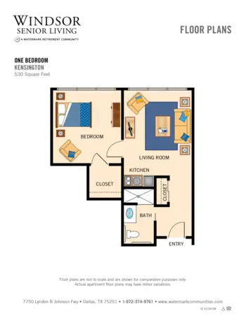 Floorplan of Windsor Senior Living, Assisted Living, Dallas, TX 4