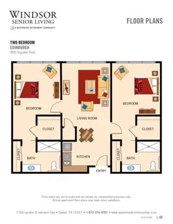 Floorplan of Windsor Senior Living, Assisted Living, Dallas, TX 8