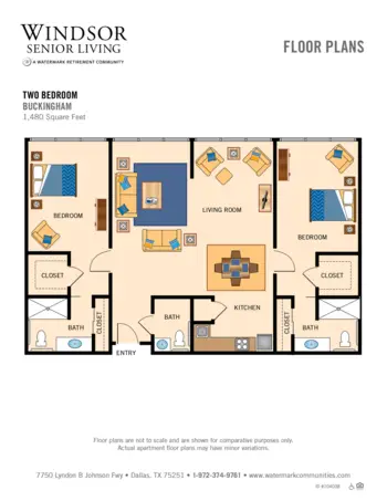 Floorplan of Windsor Senior Living, Assisted Living, Dallas, TX 9