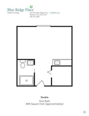 Floorplan of Blue Ridge Place, Assisted Living, Midwest City, OK 1