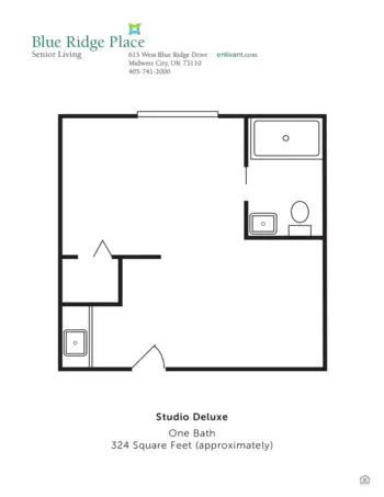 Floorplan of Blue Ridge Place, Assisted Living, Midwest City, OK 2