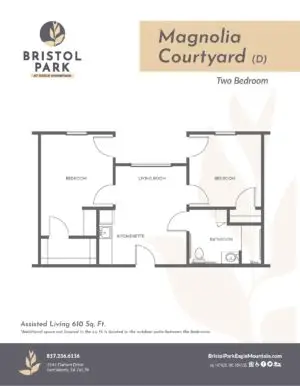 Floorplan of Bristol Park at Eagle Mountain Assisted Living & Memory Care, Assisted Living, Memory Care, Fort Worth, TX 10