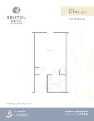 Floorplan of Bristol Park at Eagle Mountain Assisted Living & Memory Care, Assisted Living, Memory Care, Fort Worth, TX 16